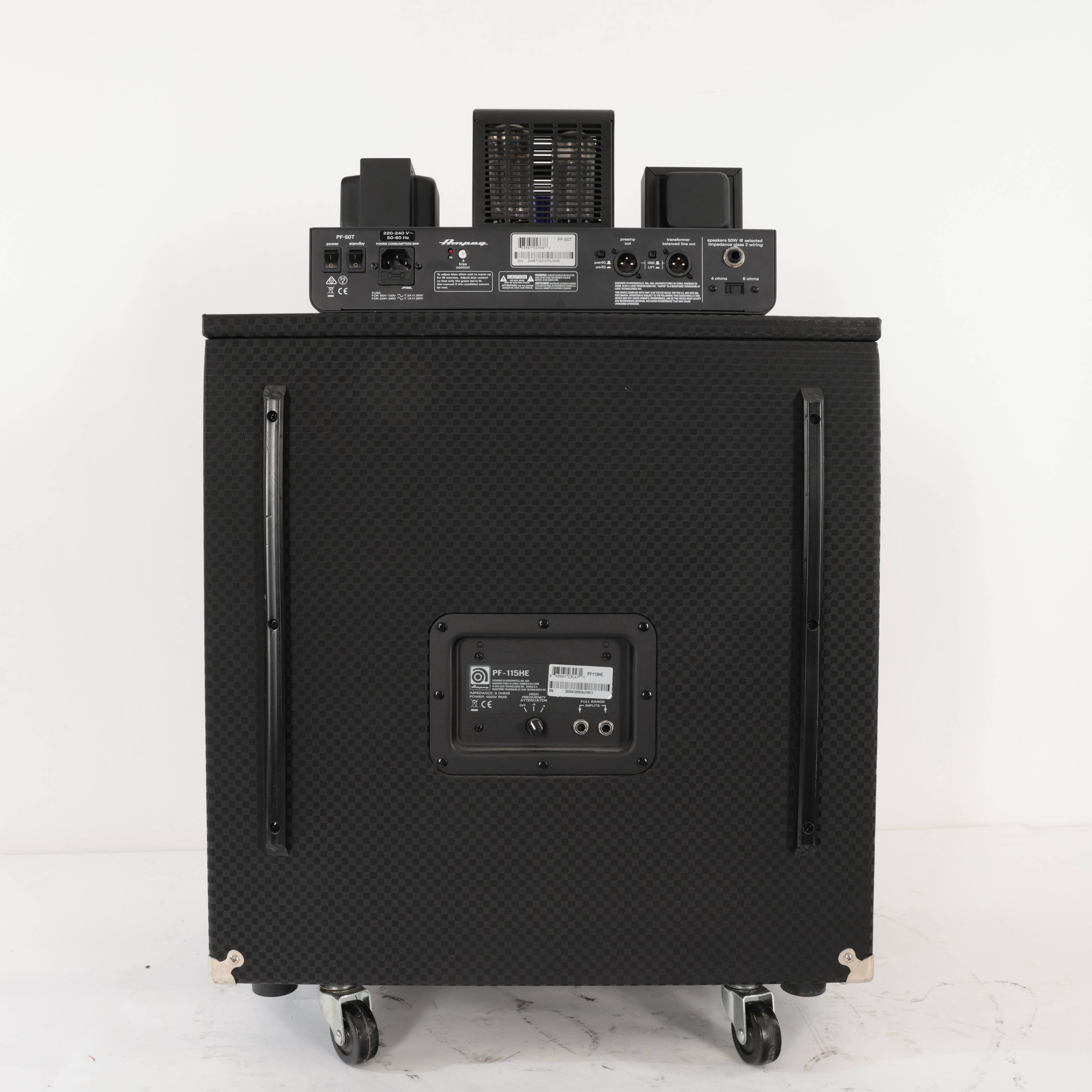 Second Hand Ampeg PF-50T Head With PF-115 HE 450W Cab 033